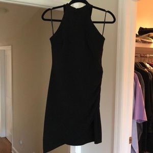 Worn Once, High Neck Black Cocktail Dress